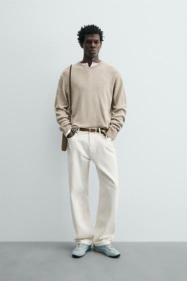 COTTON BLEND TWISTED YARN JUMPER - Sand / Marl by Zara - Image 0