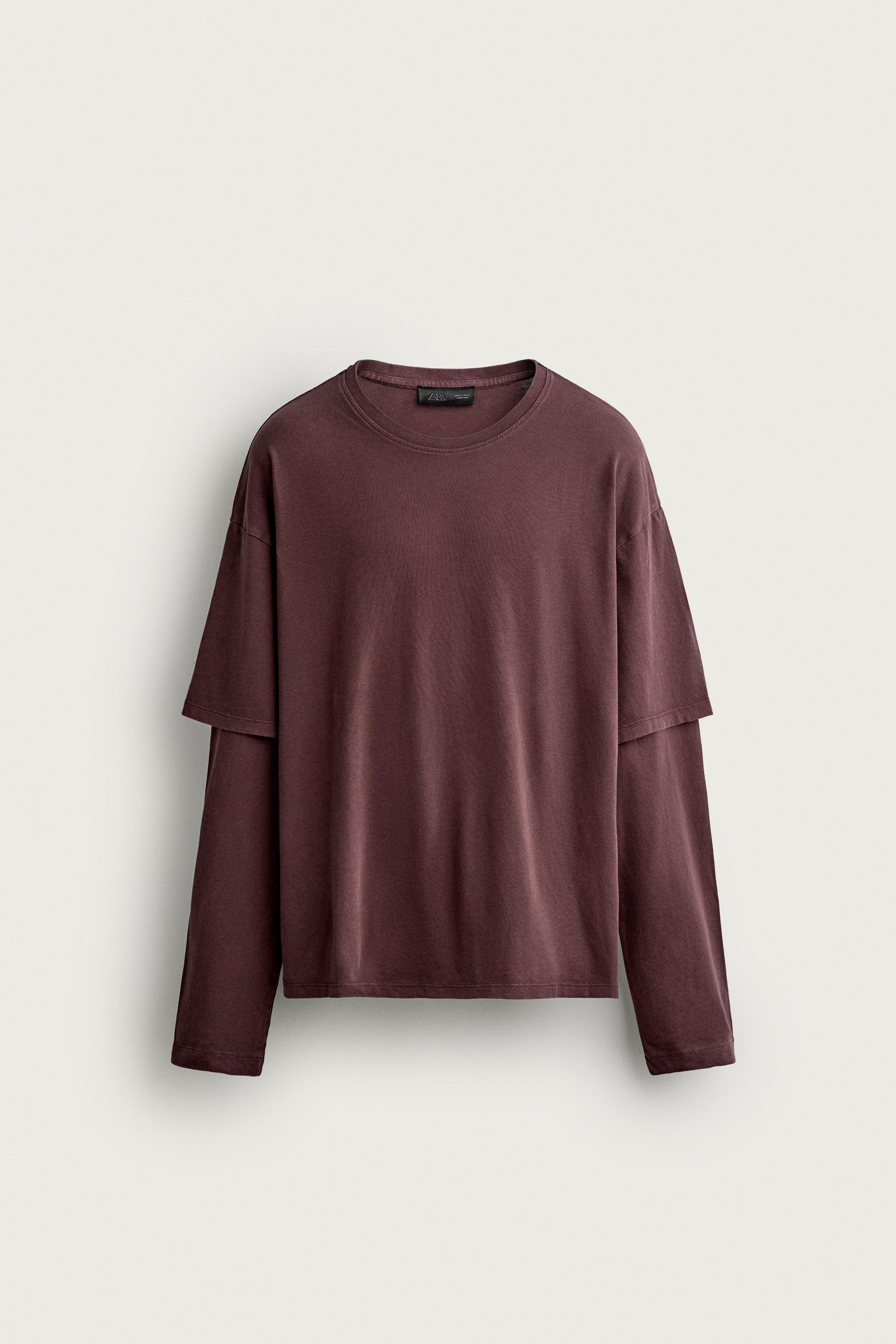 T-SHIRT À MANCHES EFFET SUPERPOSITION