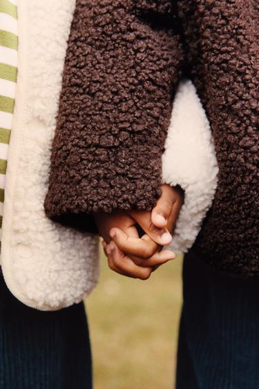 Zara ZARA TIMELESS - FLEECE JACKET - Chocolate