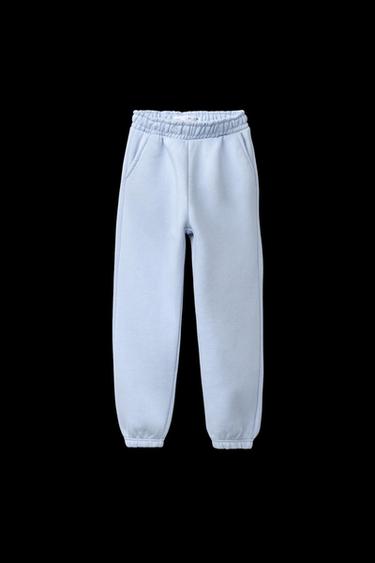 Zara PLUSH JOGGING PANTS - Light blue - Image 0