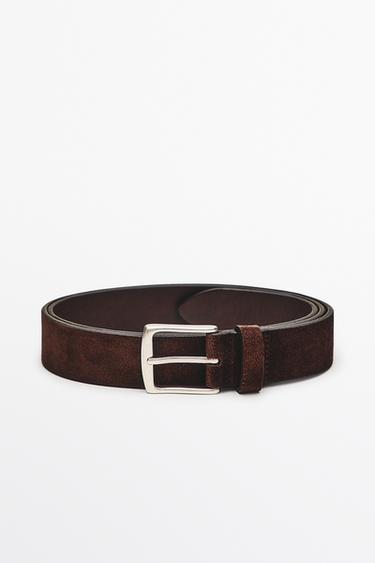 Zara Plush nappa leather belt - Brown - Image 0