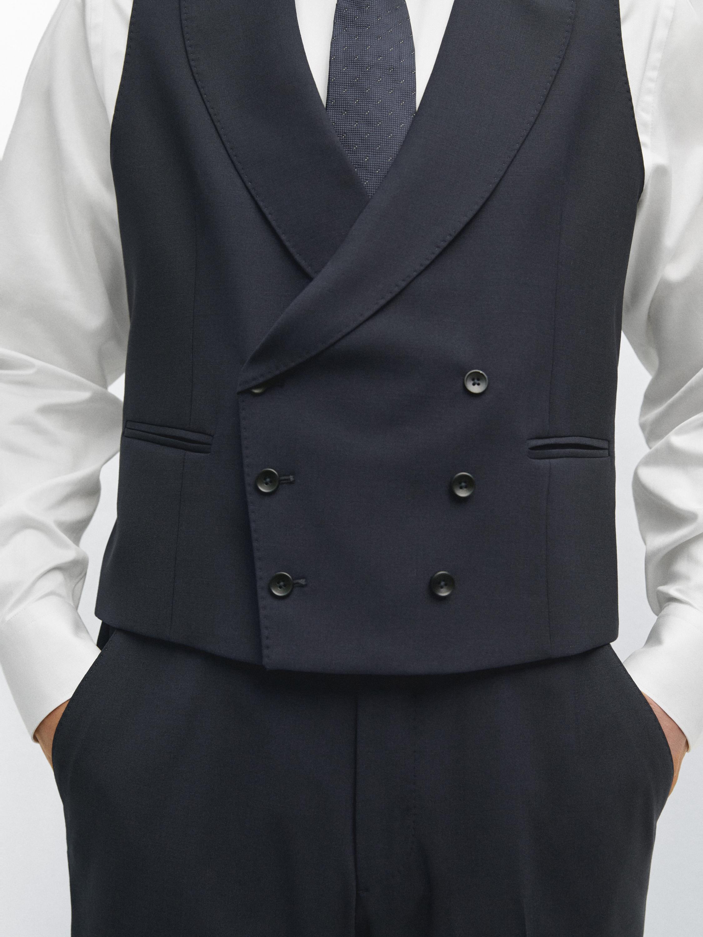 Gilet de costume en laine froide