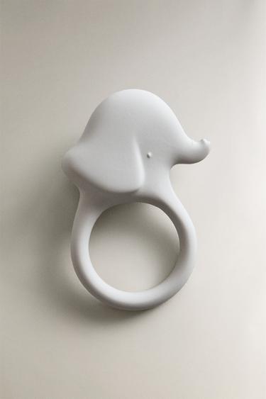 CHILDREN’S ELEPHANT TEETHER - Grey by Zara - Image 0