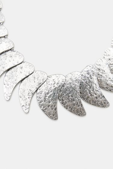 TEARDROP METAL PLATE NECKLACE - Silver by Zara - Image 2