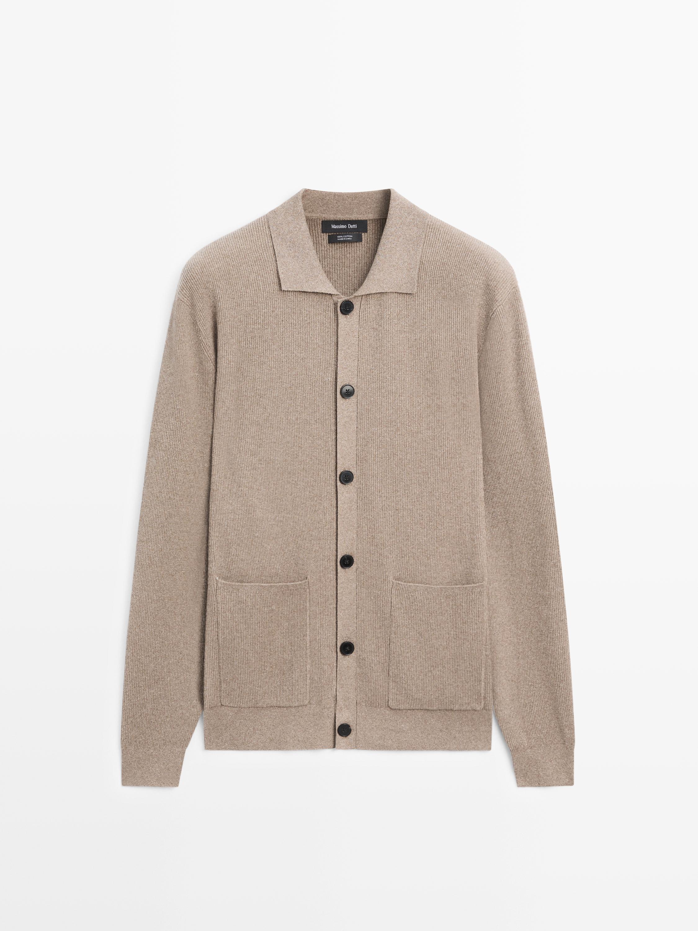 Cotton knit cardigan