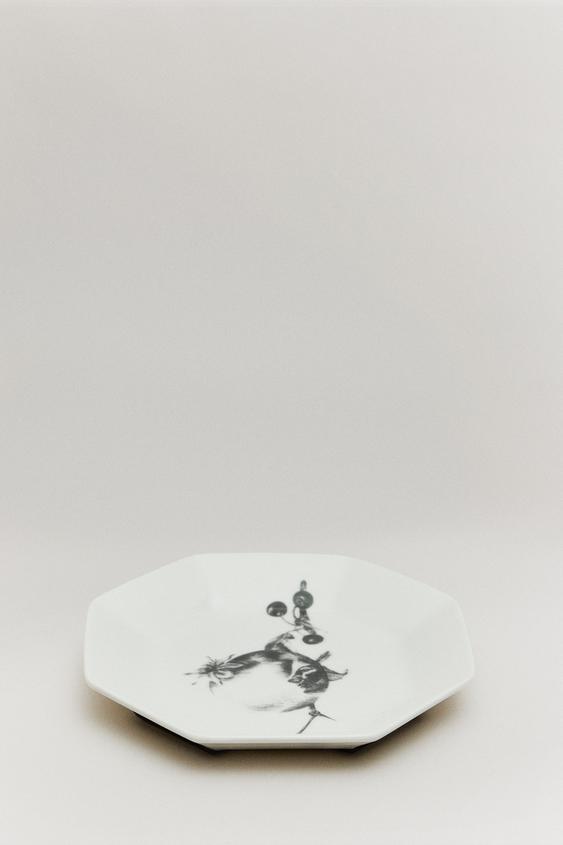 THE SKY OCTAGONAL DESSERT PLATE - Blanco de Zara - Imagen 0