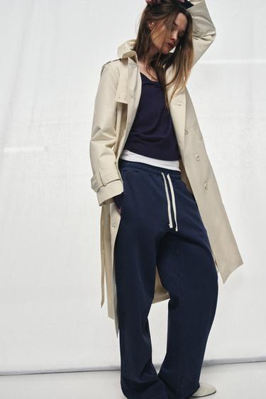 Zara BELTED TRENCH COAT ZW COLLECTION - Light beige