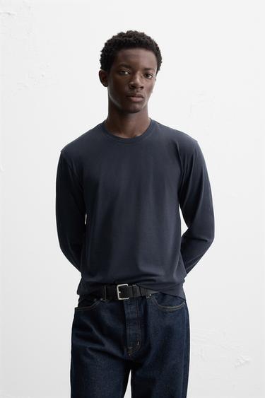 Zaras BASTRÖJA SLIM FIT - Marinblå