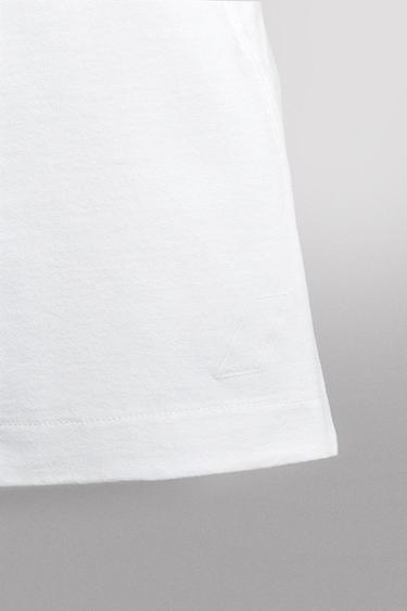 SHORT DE SPORT MÉLANGE COTON 9 POUCES - Blanc de Zara - Image 9