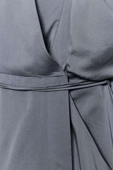 ROBE COURTE PORTEFEUILLE ZW COLLECTION - Bleu / Gris de Zara - Image 3