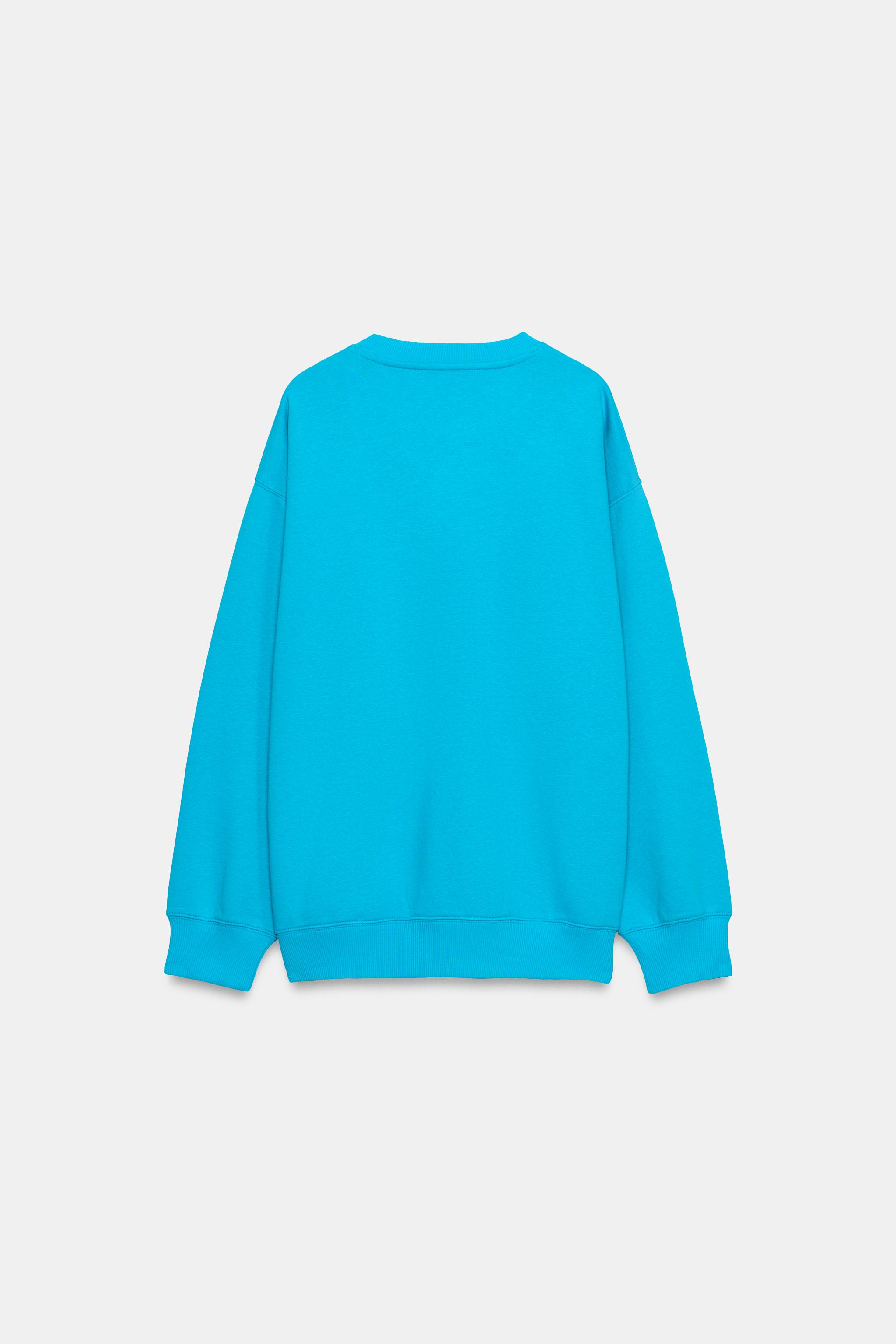 Женские худи Zara BASIC LONG SLEEVE SWEATSHIRT — фото 6