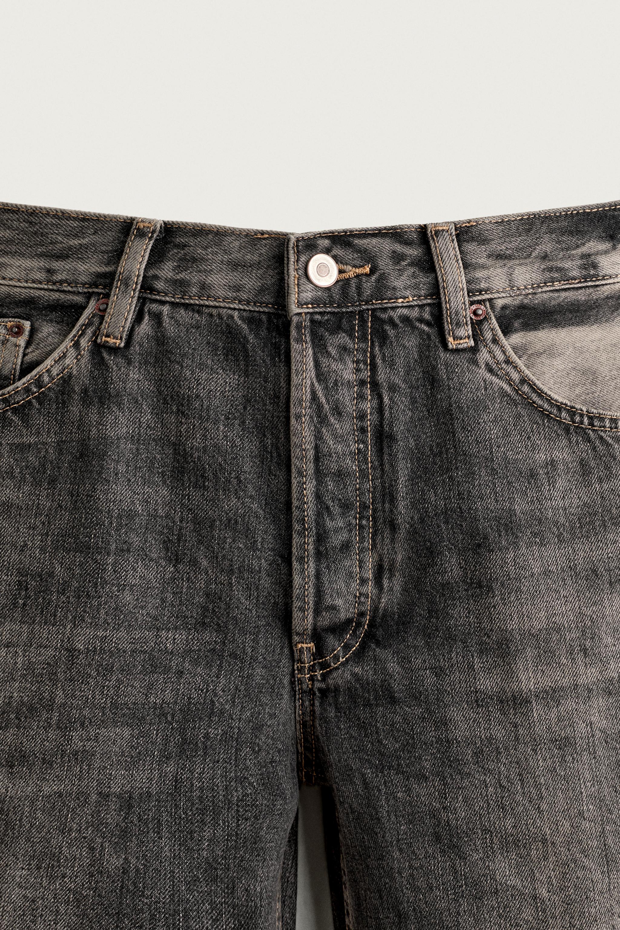 CONTRAST CUFF STRAIGHT JEANS