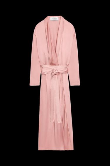 SOSHIOTSUKI X ZARA SATIN BELTED DRESS - Pink by Zara - Image 0