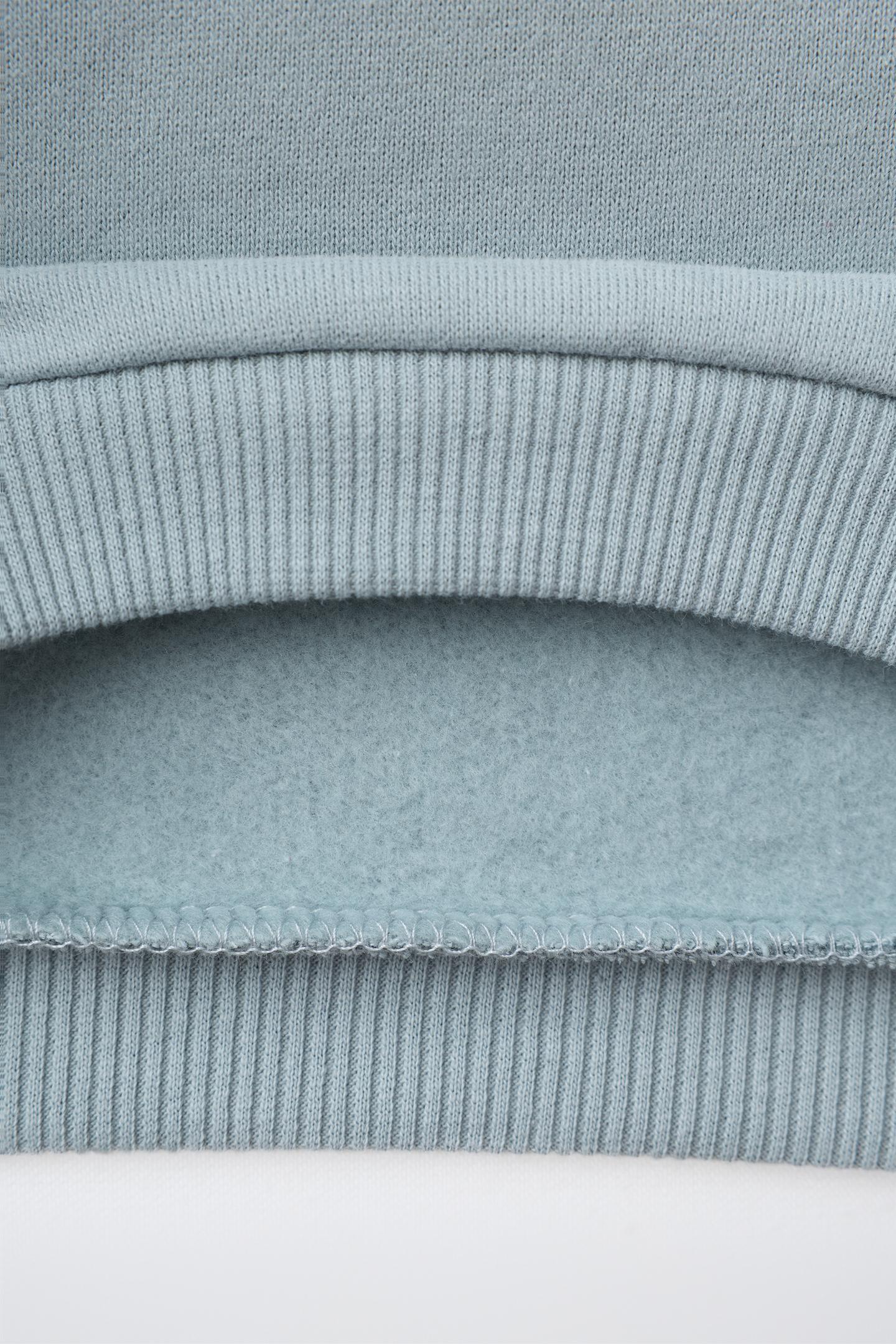 Детская толстовка Zara Hedgehog Embroidery, цвет: Голубоватый — фото 4