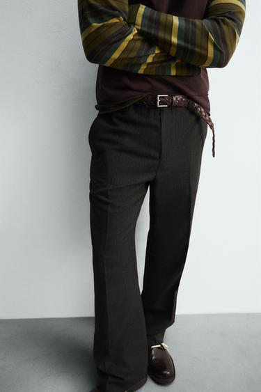 LIMITED EDITION FLARED FIT TROUSERS - Greenish by Zara - Image 4
