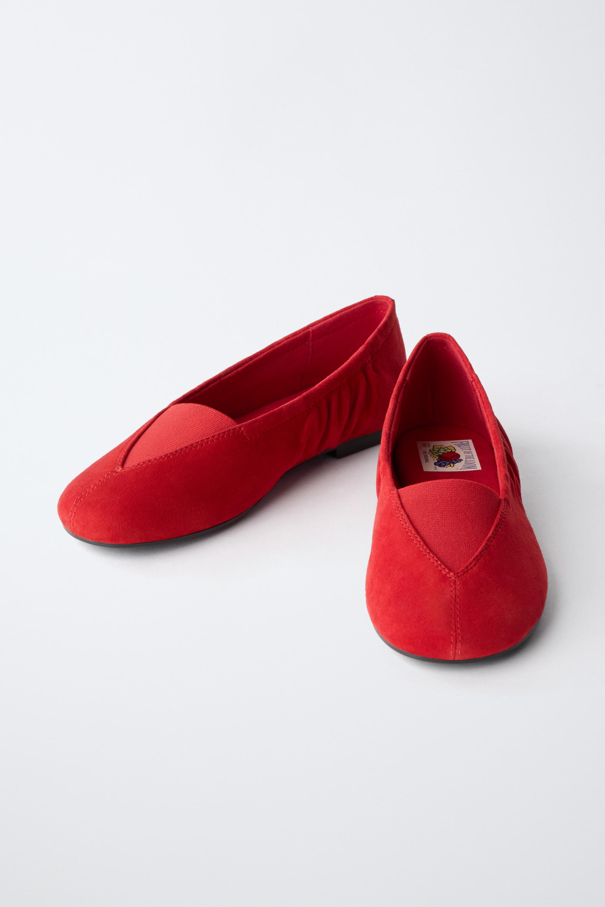 BALLERINES EN CUIR FRUIT OF THE LOOM™