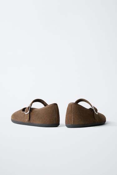 BALLERINES BAREFOOT EN CUIR - Marron de Zara - Image 6