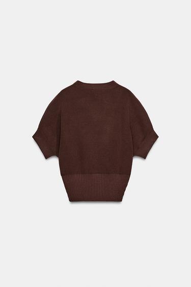 TOP EN MAILLE CINTRE - Marron de Zara - Image 5