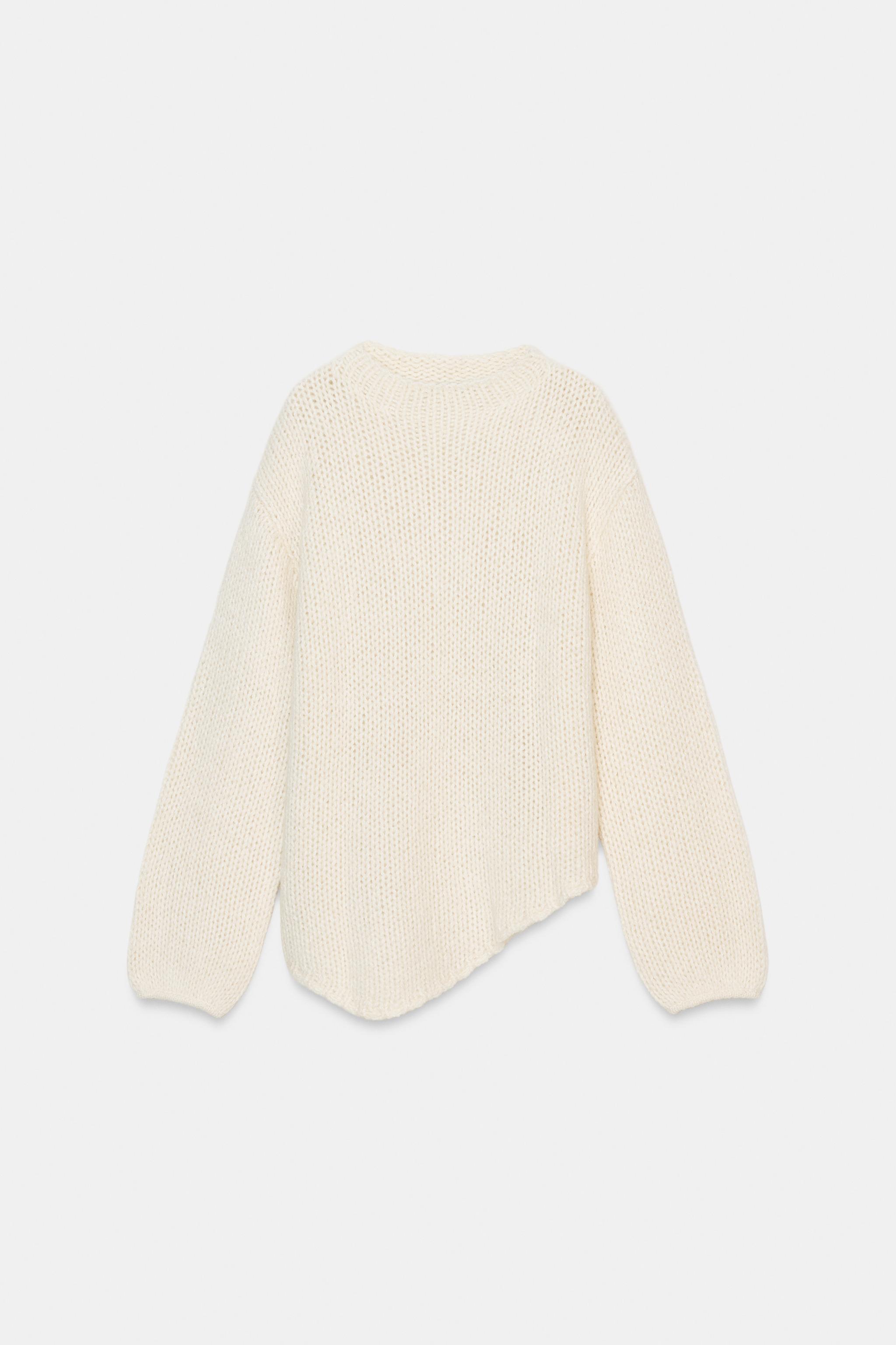アシンメトリーヘムニットセーター - エクリュ | ZARA Japan / 日本