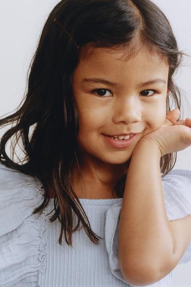 COMBINED TEXTURED DRESS - Light blue by Zara