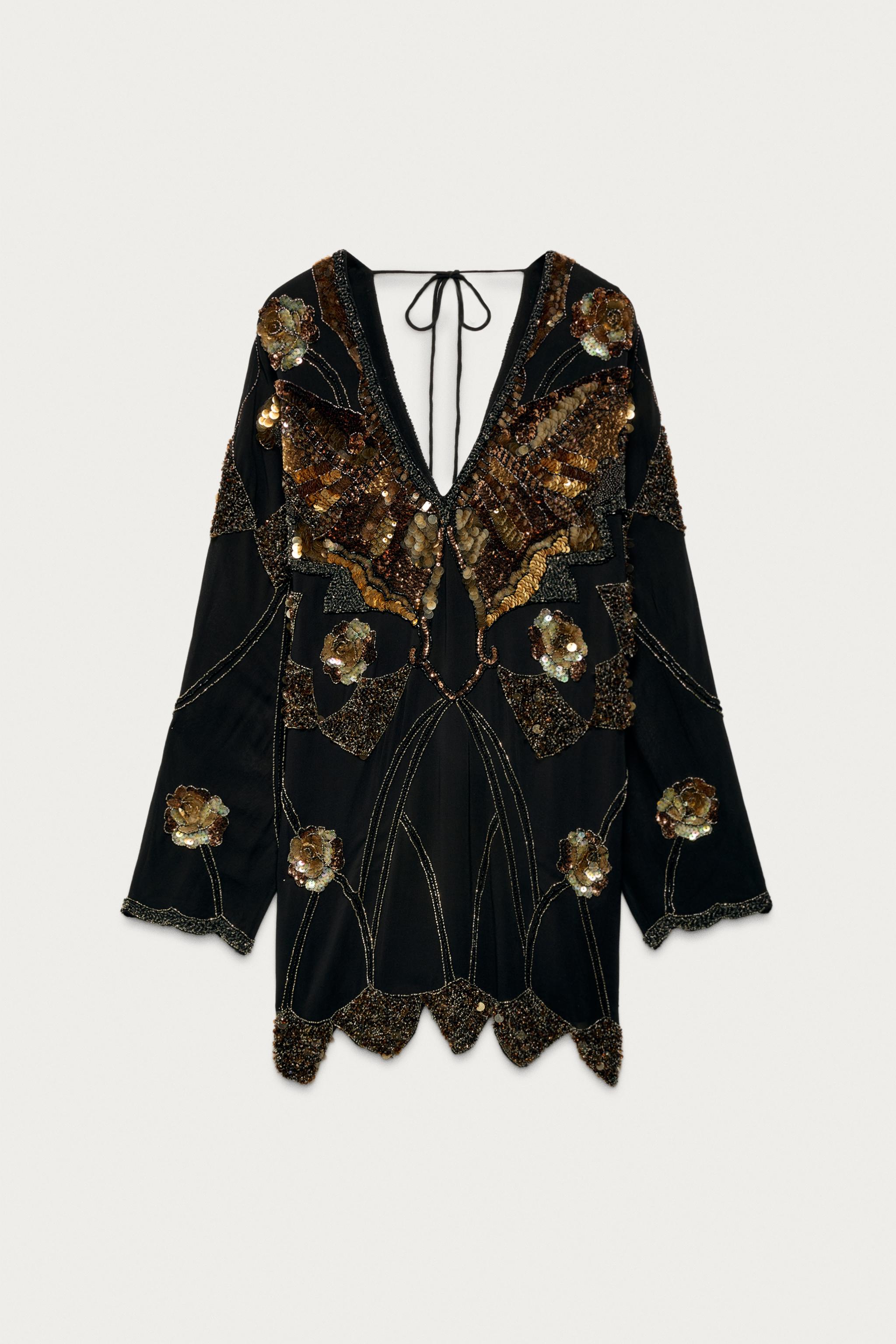 EMBROIDERED SEQUIN DRESS MARISA BERENSON X ZARA