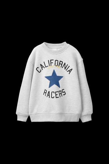 SWEATSHIRT MIT STERN-AUFÄHER - Grau meliert von Zara - Bild 0