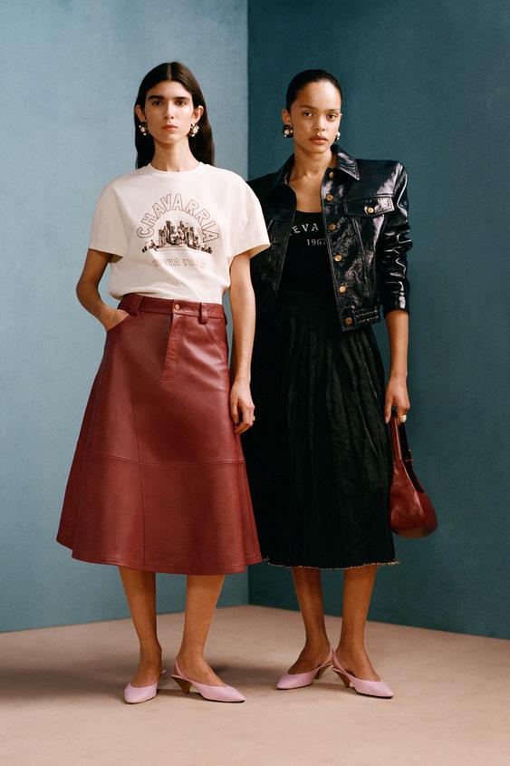 WRINKLED MIDI SKIRT WILLY CHAVARRIA X ZARA from Zara - $119