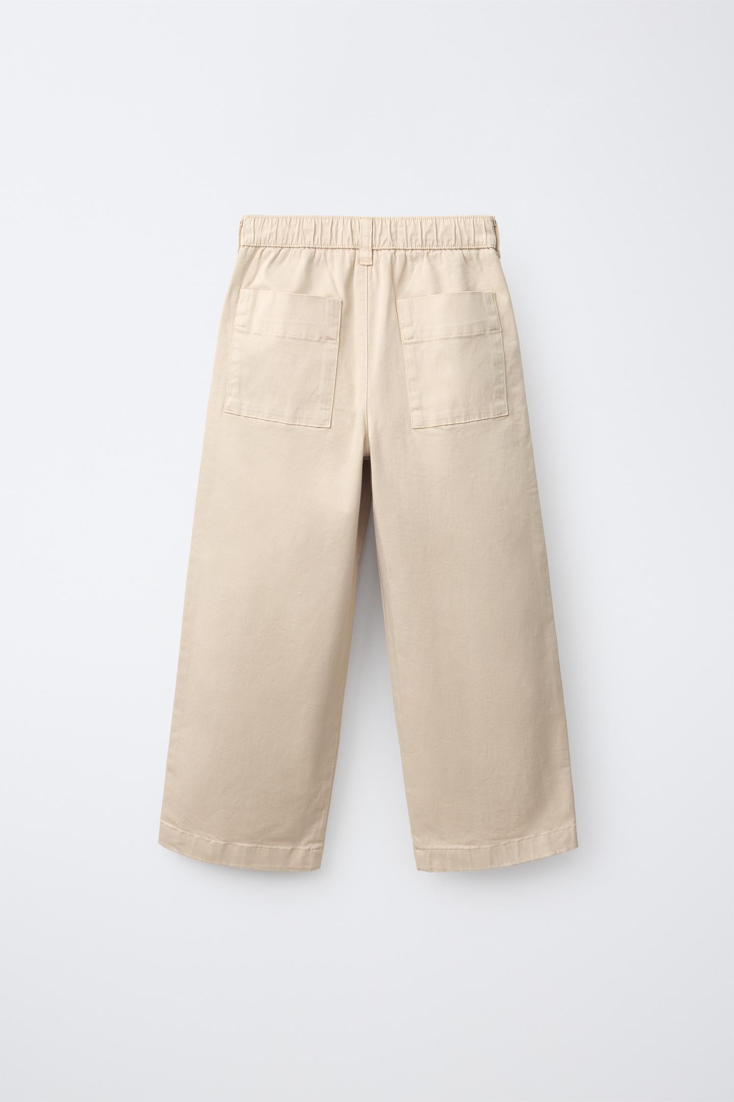 Детские брюки Zara Pleated Balloon, цвет: Бежевый — фото 2