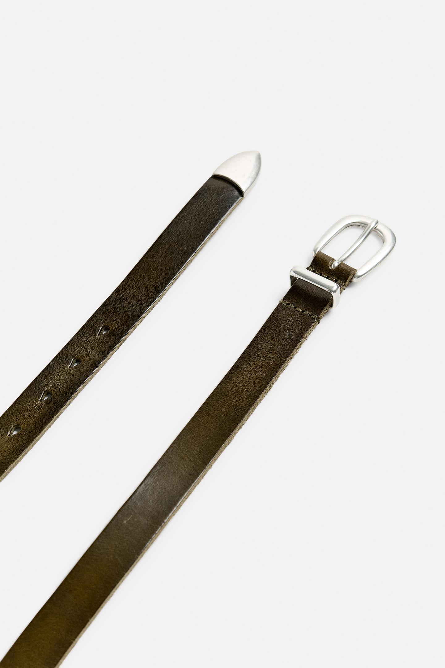 WASHED LEATHER BELT