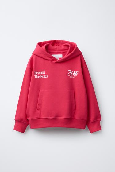 SLOGAN HOODIE AND BERMUDA SHORTS SET - Pink by Zara - Image 1