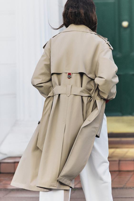 WATER-REPELLENT WINDPROOF TRENCH COAT WITH BELT - camel by Zara - Image 3