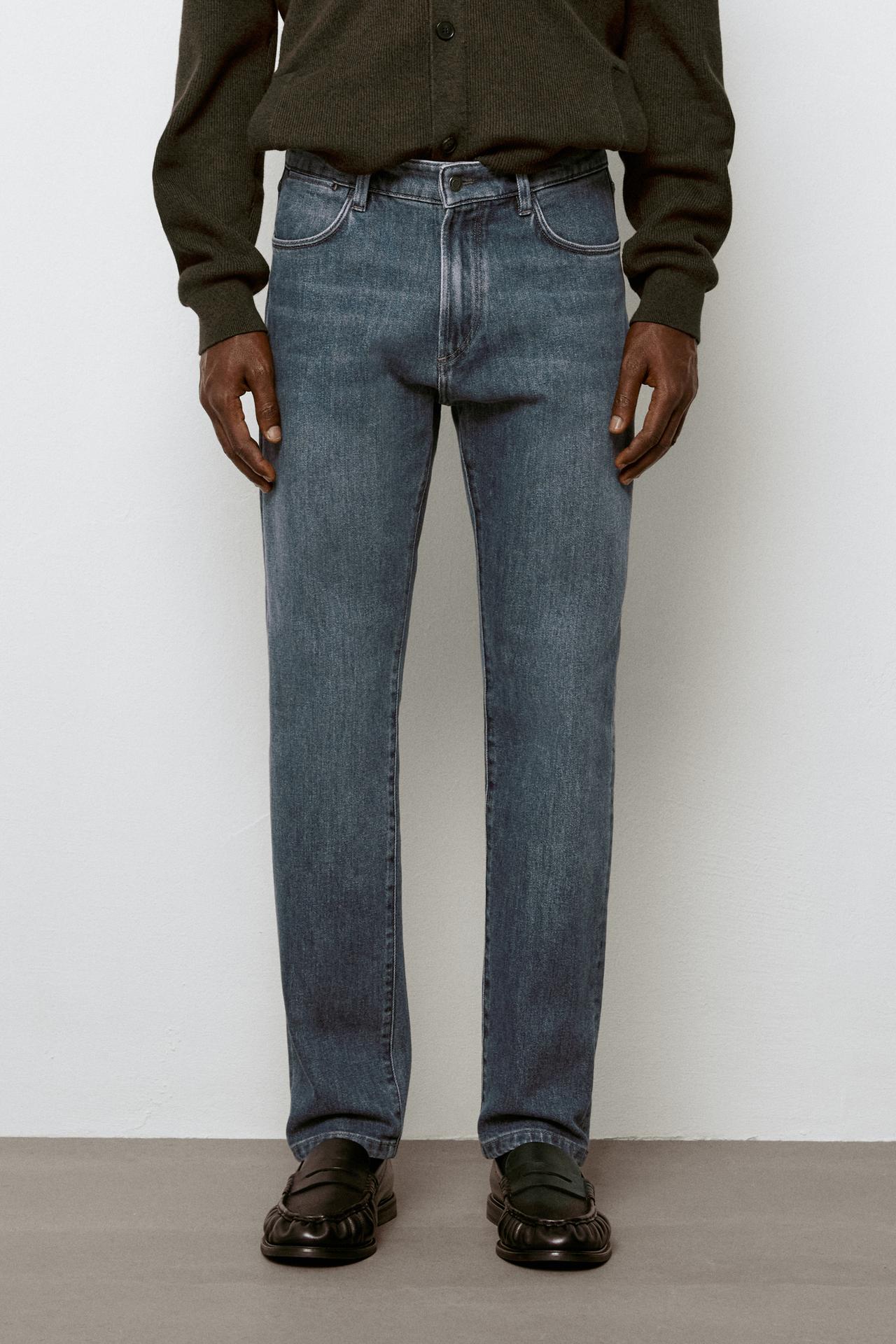 Enzymatic slim fit jeans — Bluish