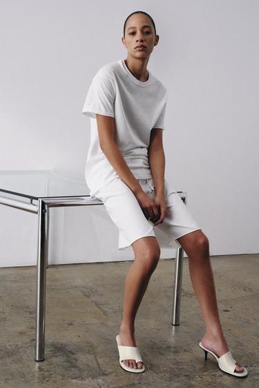 LIMITED EDITION LEATHER HEELED SANDALS - White by Zara