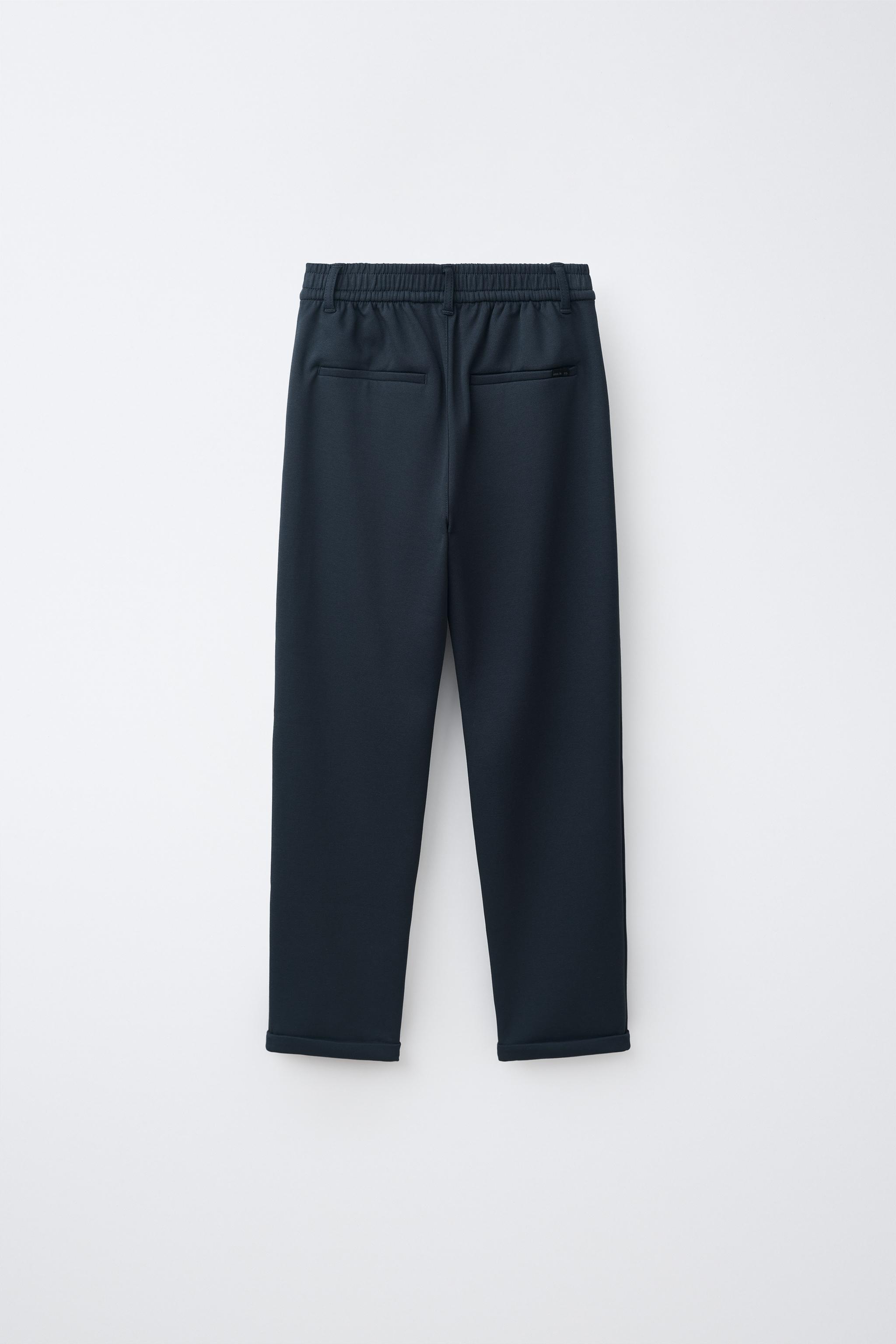 RELAXED COMFORT PANTS — Navy blue