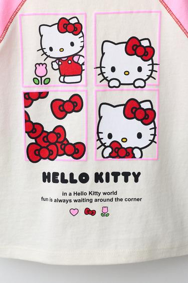 HELLO KITTY © SANRIO CONTRAST RAGLAN SLEEVE T-SHIRT - Pink by Zara - Image 3