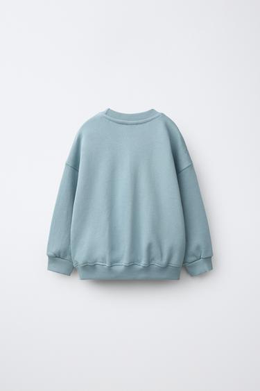 PLAIN SWEATSHIRT — Light blue 2