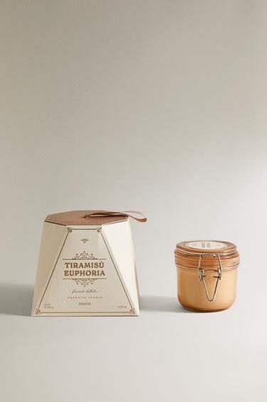 (120 G) TIRAMISU EUPHORIA SCENTED CANDLE - Khaki by Zara - Image 0