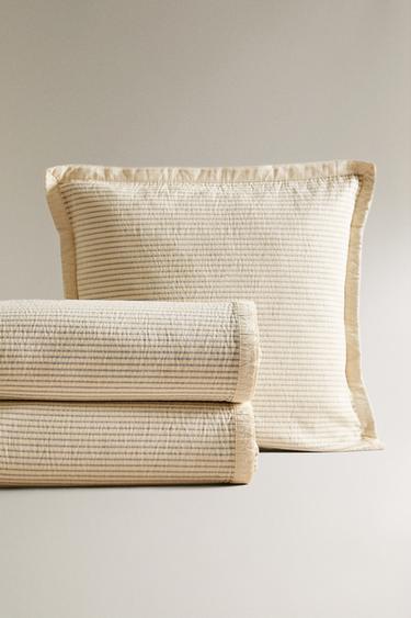 CHILDREN'S STRIPED METALLIC THREAD BEDSPREAD - Blue by Zara - Image 0