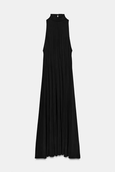 VESTIDO LARGO CUELLO SUBIDO - Negro de Zara - Imagen 0