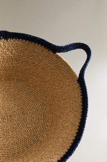 SEAGRASS BASKET WITH HANDLES - Blue by Zara - Image 2