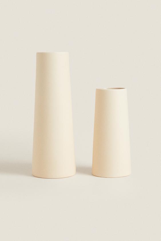 CERAMIC TUBE VASE White ZARA United States