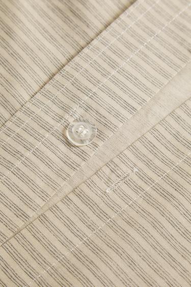 HOUSSE DE COUETTE FIL TEINT RAYURES - Gris / Beige de Zara - Image 3