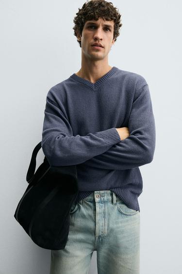 TEXTURED STRUCTURE SWEATER - Faded blue by Zara - Image 4