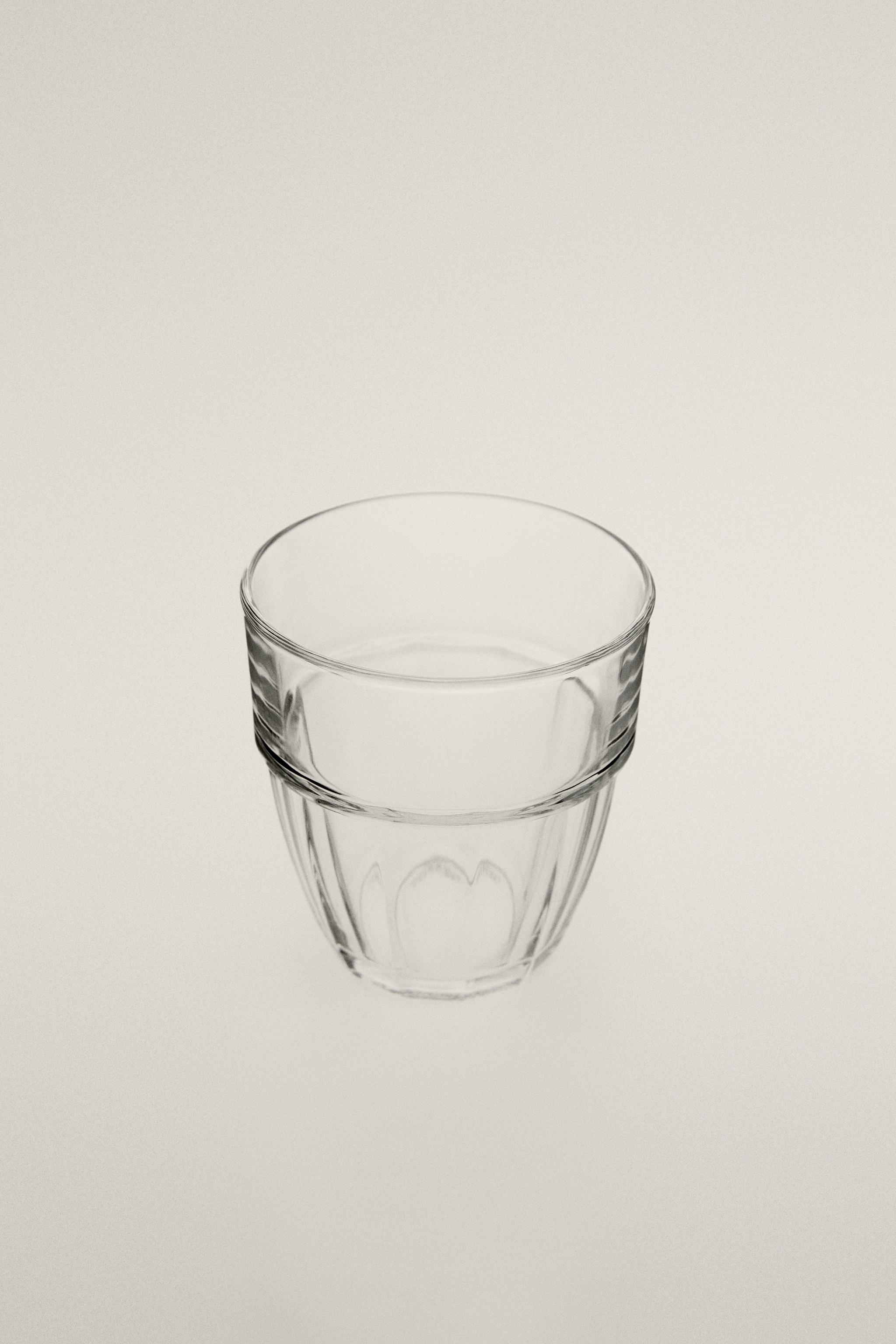 FACETED COFFEE TUMBLER — Transparent