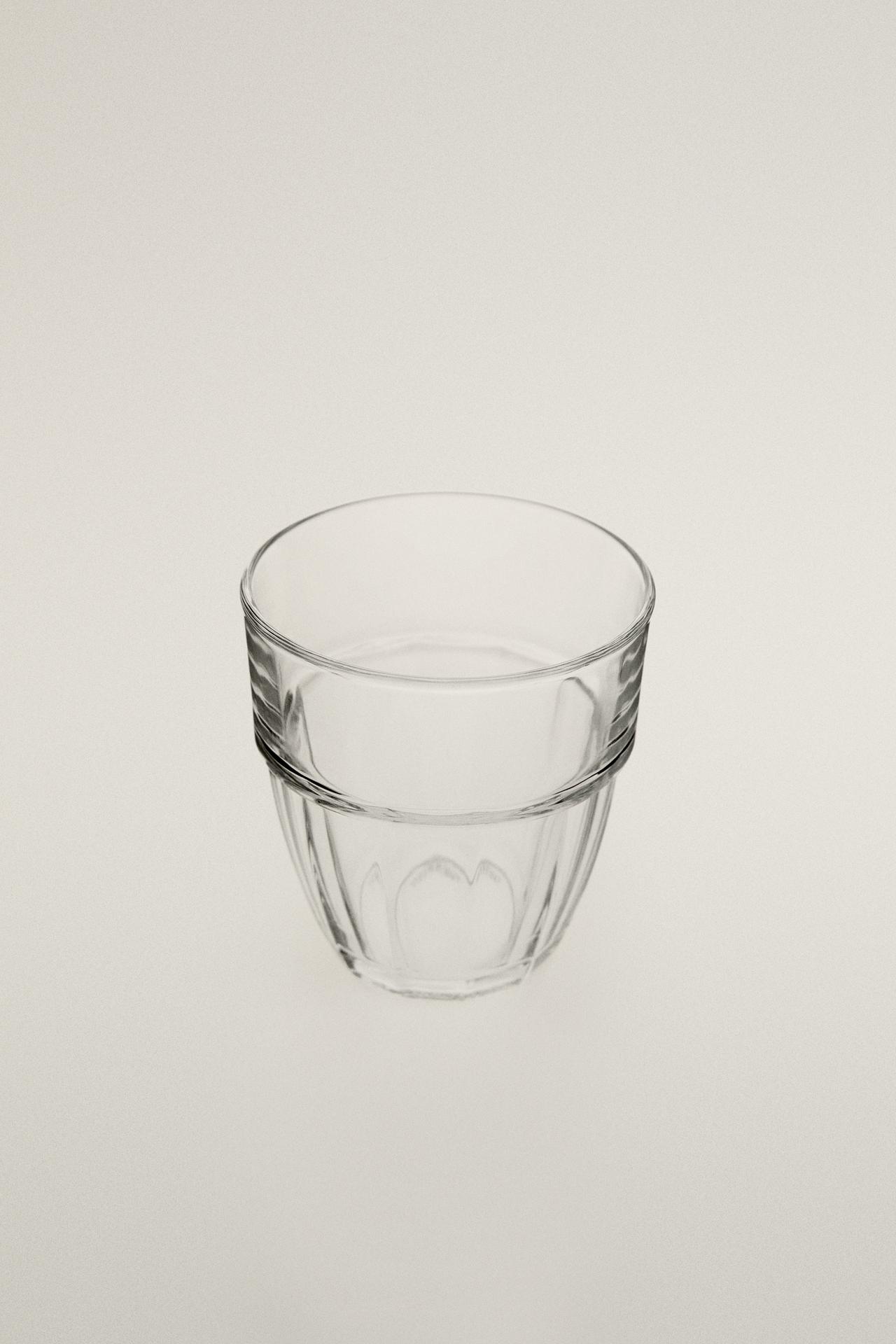 FACETED COFFEE TUMBLER — Transparent