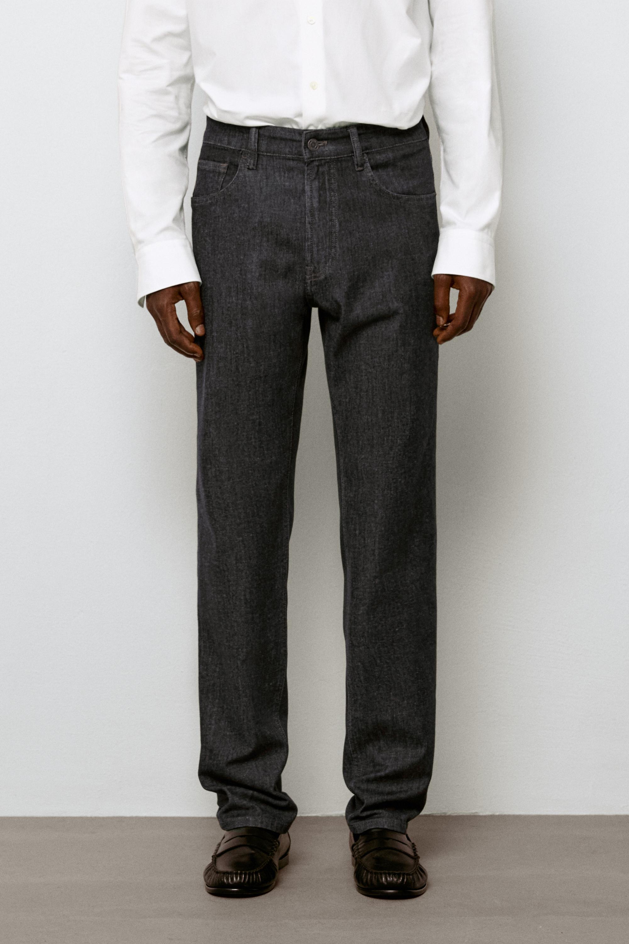 Lightweight tapered fit jeans