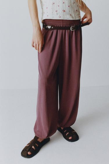 Zara HEART APPLIQUÉ BELT - Brown