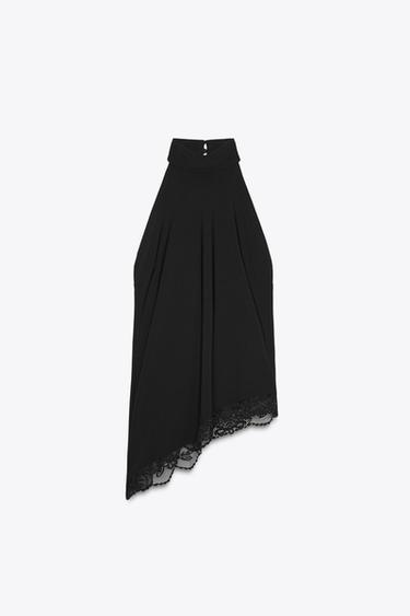 HALTER CAMISOLE TOP - Black by Zara - Image 6