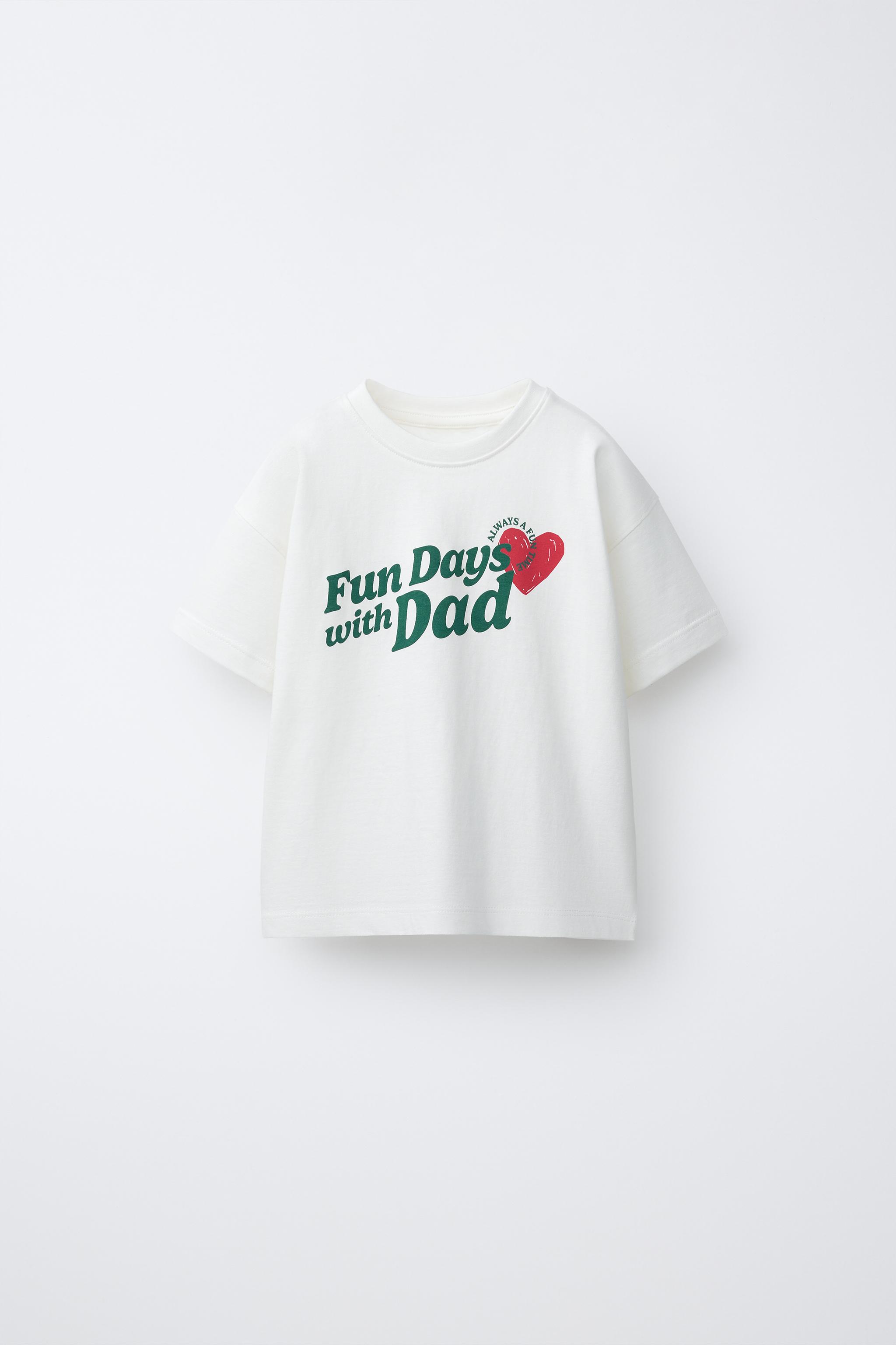MOM AND DAD TEXT PRINT T-SHIRT