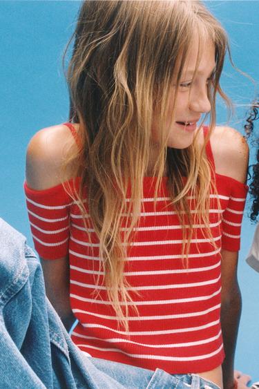 STRIPED RIB TOP - striped by Zara